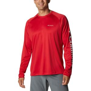 Columbia Mens Fork Stream™ Long Sleeve Shirt(Mountain Red)