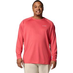 Columbia Mens Fork Stream™ Long Sleeve Shirt(Sunset Red)