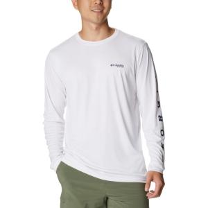 Columbia Mens Fork Stream™ Long Sleeve Shirt(White/Georgia)