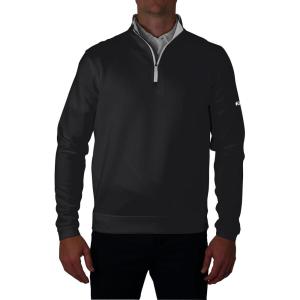 Columbia Men’s Golf Wickhams Hills Quarter Zip OMNI WICK Pullover(Black)