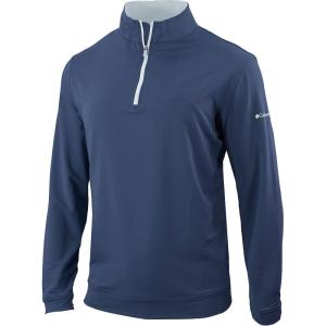 Columbia Men’s Golf Wickhams Hills Quarter Zip OMNI WICK Pullover(Dark Mountain)