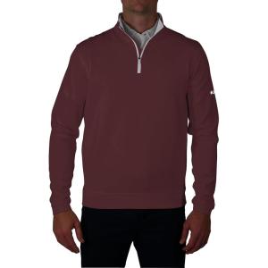 Columbia Men’s Golf Wickhams Hills Quarter Zip OMNI WICK Pullover(Maroon)