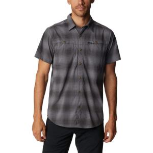Columbia Mens Newton Ridge Plaid Short Sleeve(City Grey Soft Ombre)