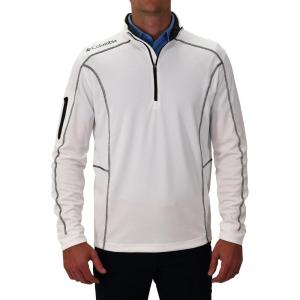 Columbia Men’s OMNI WICK Shotgun 1/4 Zip Pullover Breathable Long Sleeve(White)