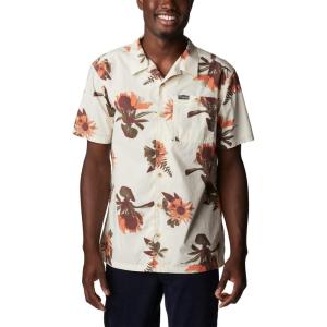 Columbia Mens Pine Canyon Short SleeveHiking Shirt(Chalk Staycation)