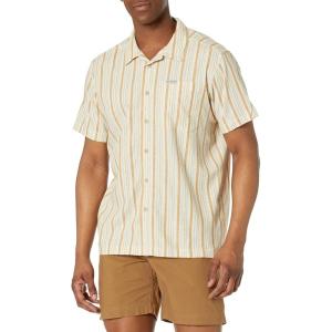 Columbia Men’s Sage Springs Linen Short Sleeve(Ancient Fossil Strolling Stripe)