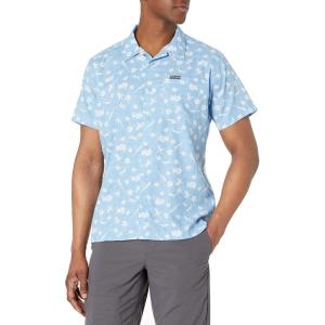 Columbia Men’s Sage Springs Linen Short Sleeve(Jet Stream Desert Daze)
