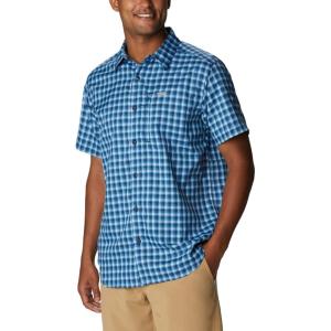 Columbia Mens Silver Ridge Utility Lite Novelty Short Sleeve(Collegiate Navy Pulaski Plaid)