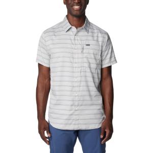 Columbia Mens Silver Ridge Utility Lite Novelty Short Sleeve(Columbia Grey Chambray Stripe)