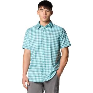 Columbia Mens Silver Ridge Utility Lite Novelty Short Sleeve(Ripple Blue Pulaski Plaid)