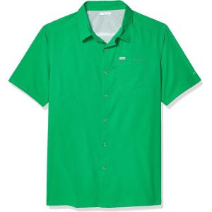 Columbia Men’s Standard Slack Tide Camp Shirt(Dark Lime)