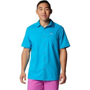Columbia Men’s Standard Slack Tide Camp Shirt(Ocean Blue)