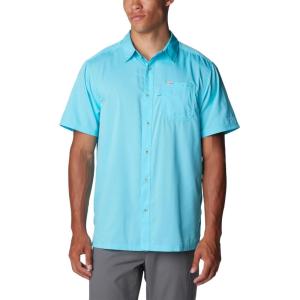 Columbia Men’s Standard Slack Tide Camp Shirt(Opal Blue)