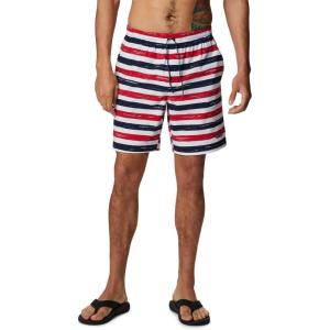Columbia Men’s Summertide Stretch Printed Short(Mountain Red Marker Stripe)