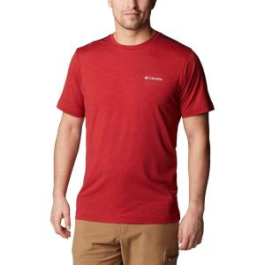 Columbia Mens Tech Trail Crew Neck(Mountain Red Heather)