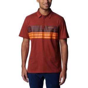 Columbia Men’s Thistletown Hills Stripe Polo(Warp Red Heather  Double Decker Stripe)