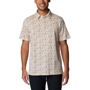 Columbia Mens Thistletown Ridge Polo Sp21(Chalk  Makin Tracks Print)