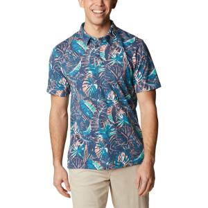Columbia Mens Thistletown Ridge Polo Sp21(Dark Mountain King Palms Multi)