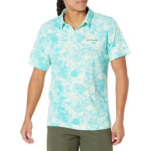 Columbia Mens Thistletown Ridge Polo Sp21(Ice Green Sketchy Paradise)