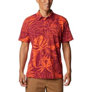 Columbia Mens Thistletown Ridge Polo Sp21(Red Onion King Palms)