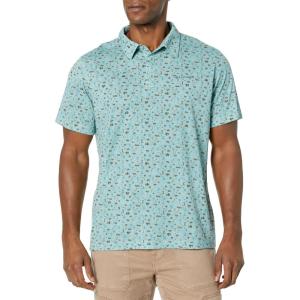 Columbia Mens Thistletown Ridge Polo Sp21(Stone Blue  Makin Tracks Print)