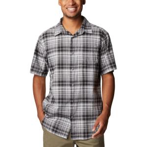 Columbia Men’s Under Exposure Yarn Dye Short Sleeve Shirt(City Grey Madras Gingham)