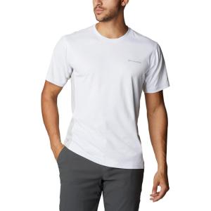 Columbia Mens Zero Ice Cirro-Cool Short Sleeve Shirt(White)