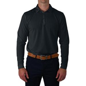 Columbia Omni-Wick Pin High Long Sleeve Polo(Midnight Black)