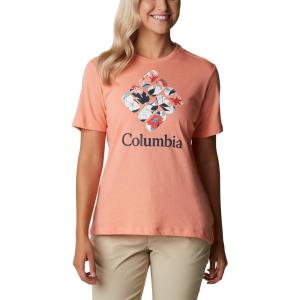 Columbia Womens Bluebird Day™ Relaxed Crew NeckBluebird Day Relaxed Crew Neck(Coral Reef Heather/Lakeshore Flora)