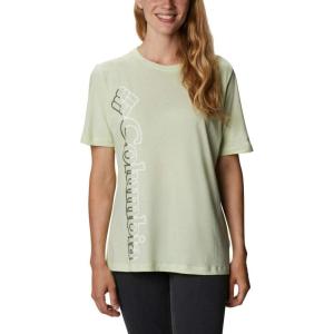 Columbia Womens Bluebird Day™ Relaxed Crew NeckBluebird Day Relaxed Crew Neck(Light Lime Heather/Outlined Brand)