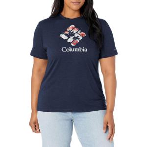 Columbia Womens Bluebird Day™ Relaxed Crew NeckBluebird Day Relaxed Crew Neck(Nocturnal Heather/Lakeshore Flora)