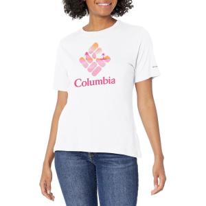 Columbia Womens Bluebird Day™ Relaxed Crew NeckBluebird Day Relaxed Crew Neck(White/Csc Stacked Halftone Fishing Grx)