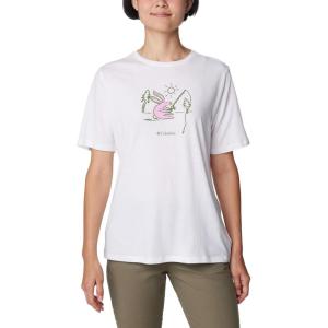 Columbia Womens Bluebird Day™ Relaxed Crew NeckBluebird Day Relaxed Crew Neck(White/Hoppy Fishing)