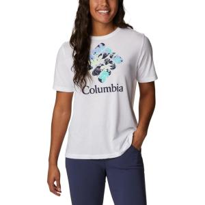 Columbia Womens Bluebird Day™ Relaxed Crew NeckBluebird Day Relaxed Crew Neck(White/Lakeshore Flora)