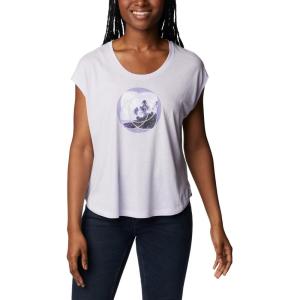 Columbia Womens Bluebird Days Modern Short Sleeve Tee(Purple Tint Heather/Meditation Isle Grx)