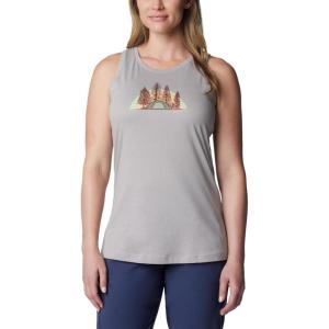 Columbia Womens Bluff Mesa™ TankCami Shirt(Columbia Grey Heather/Happier Outdoors)