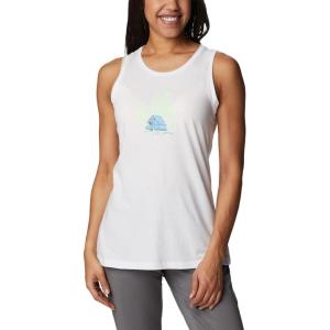 Columbia Womens Bluff Mesa™ TankCami Shirt(White/Best Site Graphic)