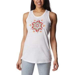 Columbia Womens Bluff Mesa™ TankCami Shirt(White/Floral Landscape)