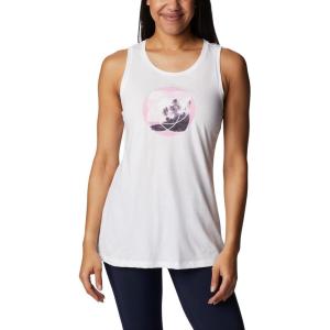 Columbia Womens Bluff Mesa™ TankCami Shirt(White/Meditation Isle Graphic)