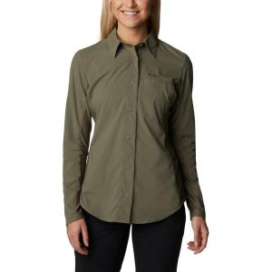 Columbia Womens Claudia Ridge Long Sleeve ShirtHiking Shirt(Stone Green)