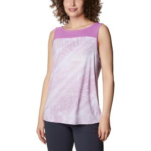 Columbia Women’s Columbia Women’s Chill River Tank Top, Moisture Wicking, Sun Protection(Blossom Pink/Sunburst Print)