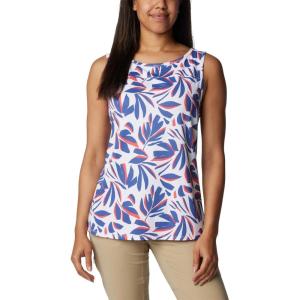 Columbia Women’s Columbia Women’s Chill River Tank Top, Moisture Wicking, Sun Protection(White Areca)