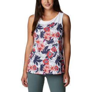 Columbia Women’s Columbia Women’s Chill River Tank Top, Moisture Wicking, Sun Protection(White Lakeshore Floral Multi)