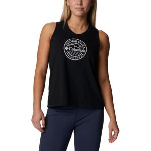 Columbia Womens North Cascades Tank(Black/Gem Columbia Graphic)