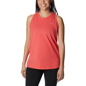Columbia Women’s Standard Sun Trek Racerback Tank(Red Hibiscus Heather)