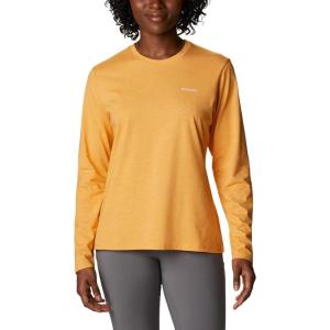 Columbia Women’s Sun Trek Ls Tee(Mango Heather)