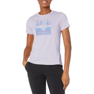Columbia Womens Sun Trek™ Ss Graphic Tee(Purple Tint Heather/Arboreal Branded Grx)