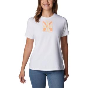 Columbia Womens Sun Trek™ Ss Graphic Tee(White/Wavy Rays)