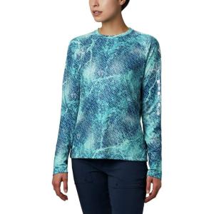 Columbia Women’s Super Tidal Tee Long Sleeve(Clear Water Mako Print)