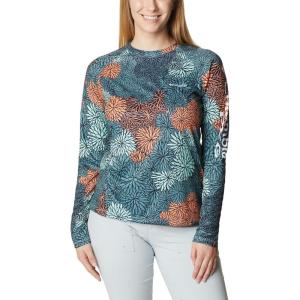 Columbia Women’s Super Tidal Tee Long Sleeve(Mint Cay  Anemones)